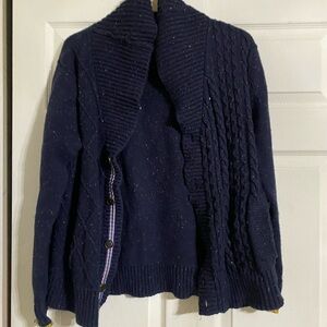 Women's Navy Cable Knit Sweater